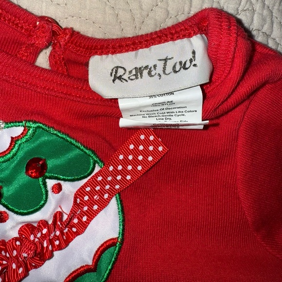 Rare too Festive Red and Green Kids Dress - Picture 5 of 5